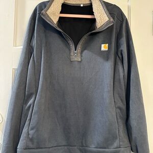 Carhartt Gray Fleece-Lined Pullover